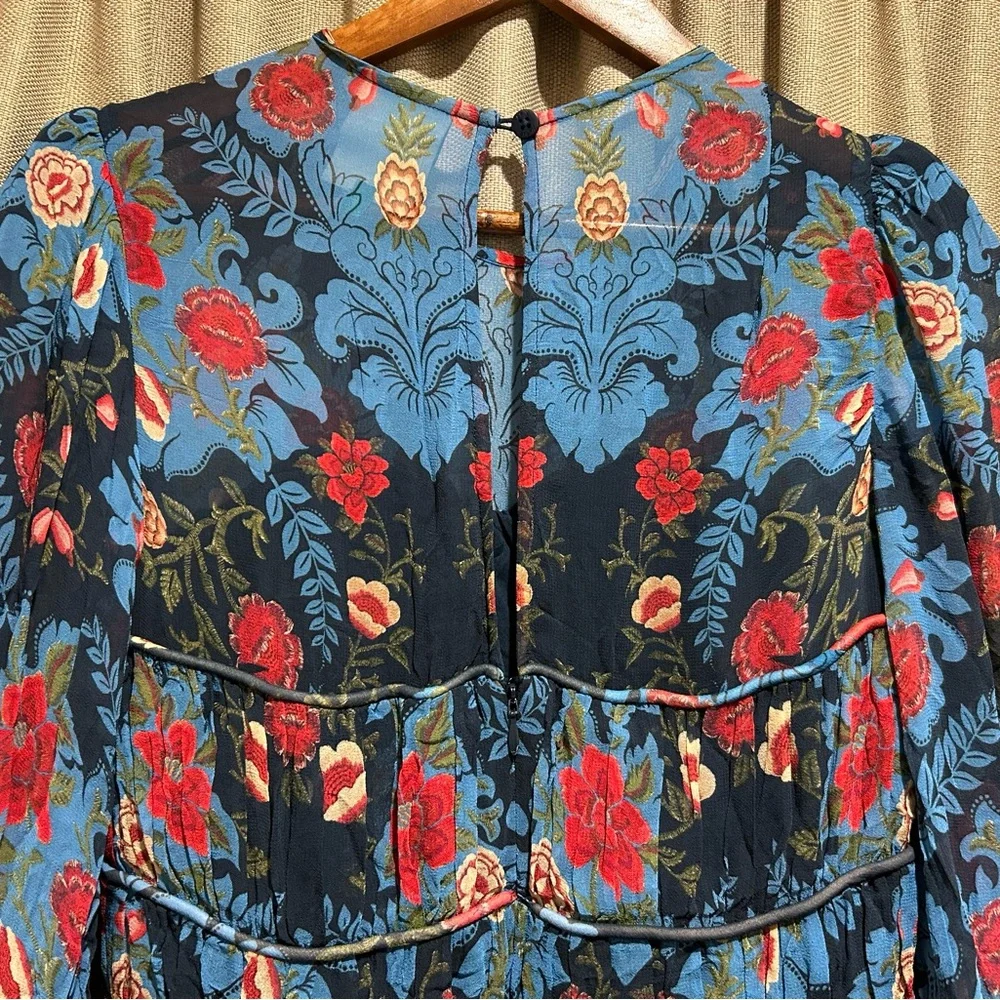 ❗️SOLD❗️Farm Rio Arabesque Floral Blue Maxi Dress - Picture 9 of 9